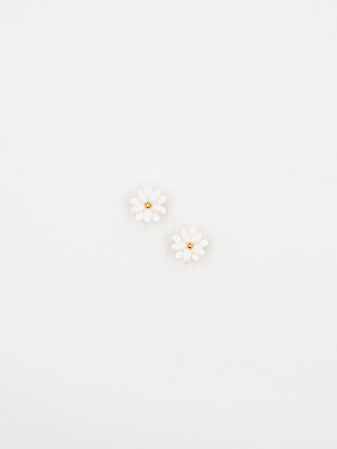 Porcelain flower earrings