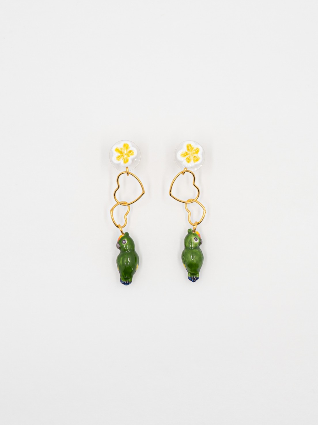 Imeora Parrot Green 8mm Agate Earrings