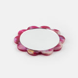 Pink flower shaped mirror