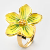 Bague fleur jaune