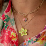 Collier fleur jaune