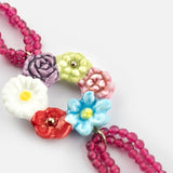 Bracelet perles et couronne de fleurs