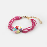 Bracelet perles et couronne de fleurs