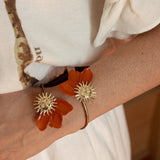 Bracelet maxi FaceToface soleil terracotta