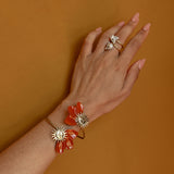 Bracelet maxi FaceToface soleil terracotta