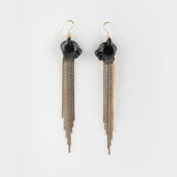 Black Panther Fringed Earrings