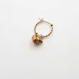 Mini leopard head hoop earring - Sold individually