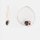 Small Asian elephant hoop earrings