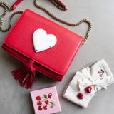 Upcycled heart bag