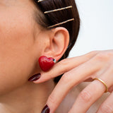 Heart-shaped stud earrings - Cherry Chérie