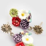 Boucles d'oreilles multifleurs