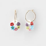 Boucles d'oreilles couronne de fleurs