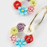 Boucles d'oreilles couronne de fleurs