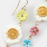 Flower drop earrings