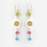 Flower drop earrings