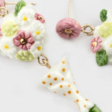 Boucles d'oreilles bouquet de fleurs