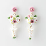 Boucles d'oreilles bouquet de fleurs