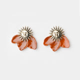 Boucles d'oreilles soleil terracotta