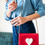 Upcycled heart bag