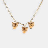 Leopard head necklace