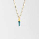 Blue parakeet necklace