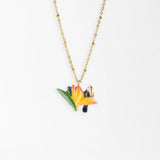 Collier oiseau de paradis & toucan