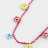 Collier perles et fleurs