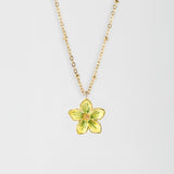 Collier fleur jaune