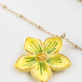 Collier fleur jaune