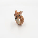 bague en porcelaine peinte à la main animal faon bambi