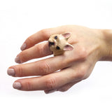 Beige French Bulldog Ring