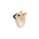 Beige French Bulldog Ring