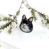 Black French Bulldog Ring