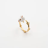 Bague branche lapin