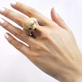 Beige poodle ring