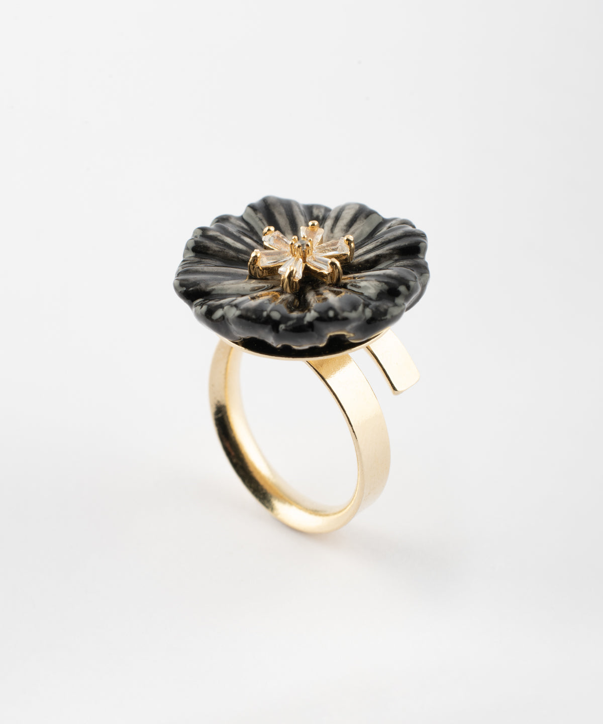 Bague chardon noir