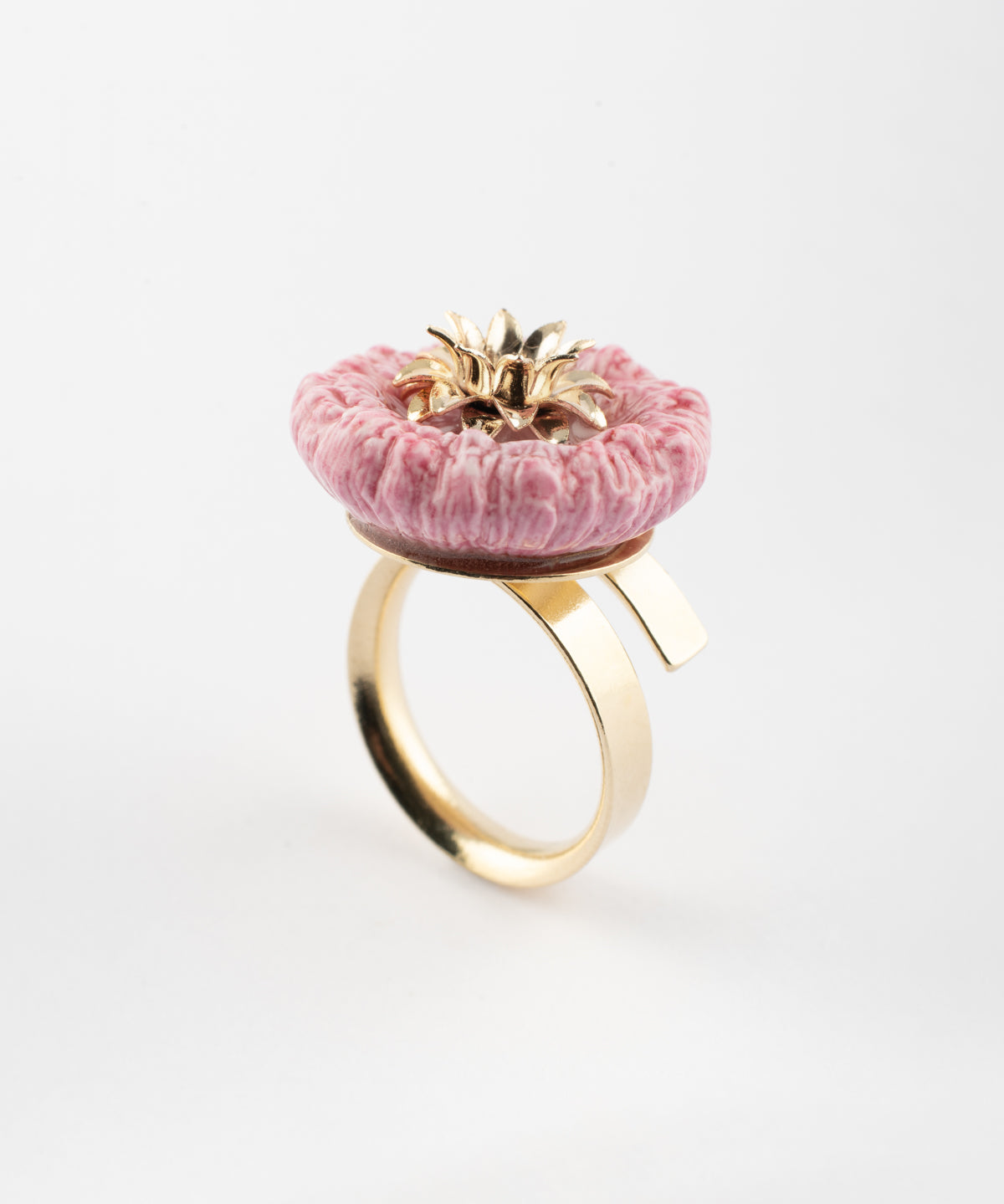 Bague chardon rose