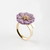 Bague chardon violet