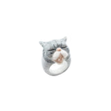 Bague chat marrant tabby