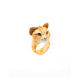 Ginger cat ring with ears