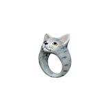 Bague chat tabby clair