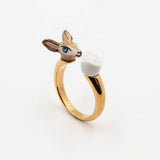 Bague FaceToFace biche & fleur