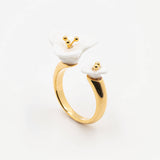 Bague FaceToFace bougainvillier blanc