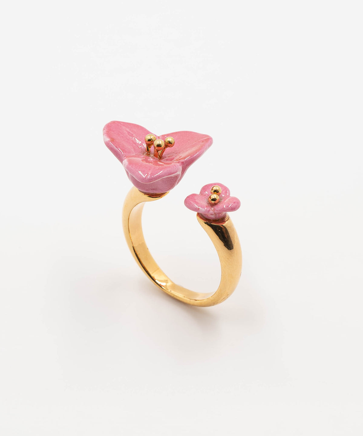 Bague FaceToFace bougainvillier rose