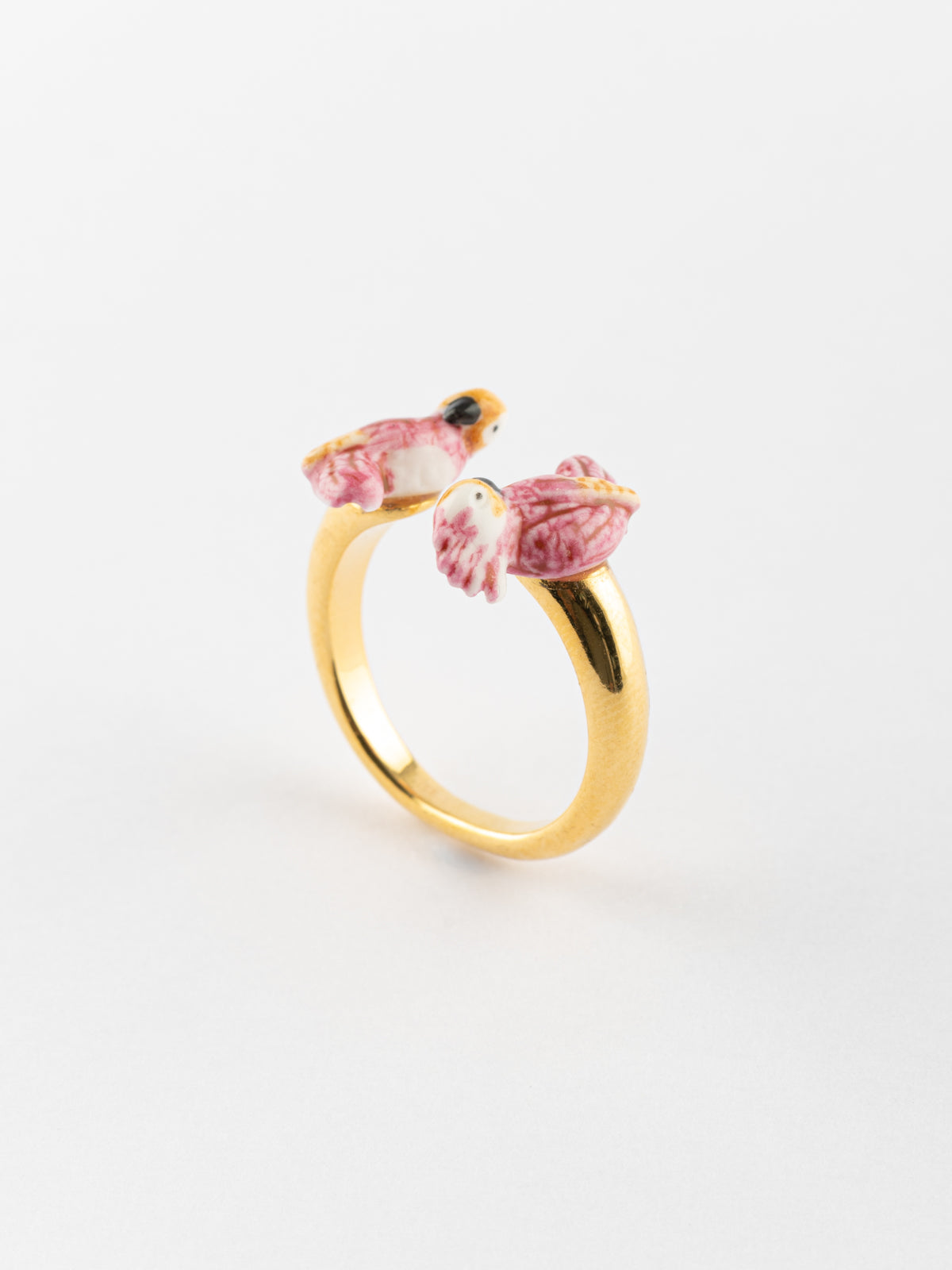 Bague FaceToFace cacatoès rose