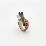 bague en porcelaine peinte à la main animal girafe