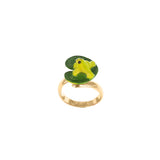 Bague grenouille sur lotus