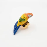 bague oiseau perroquet jaune