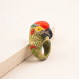 Green parrot ring