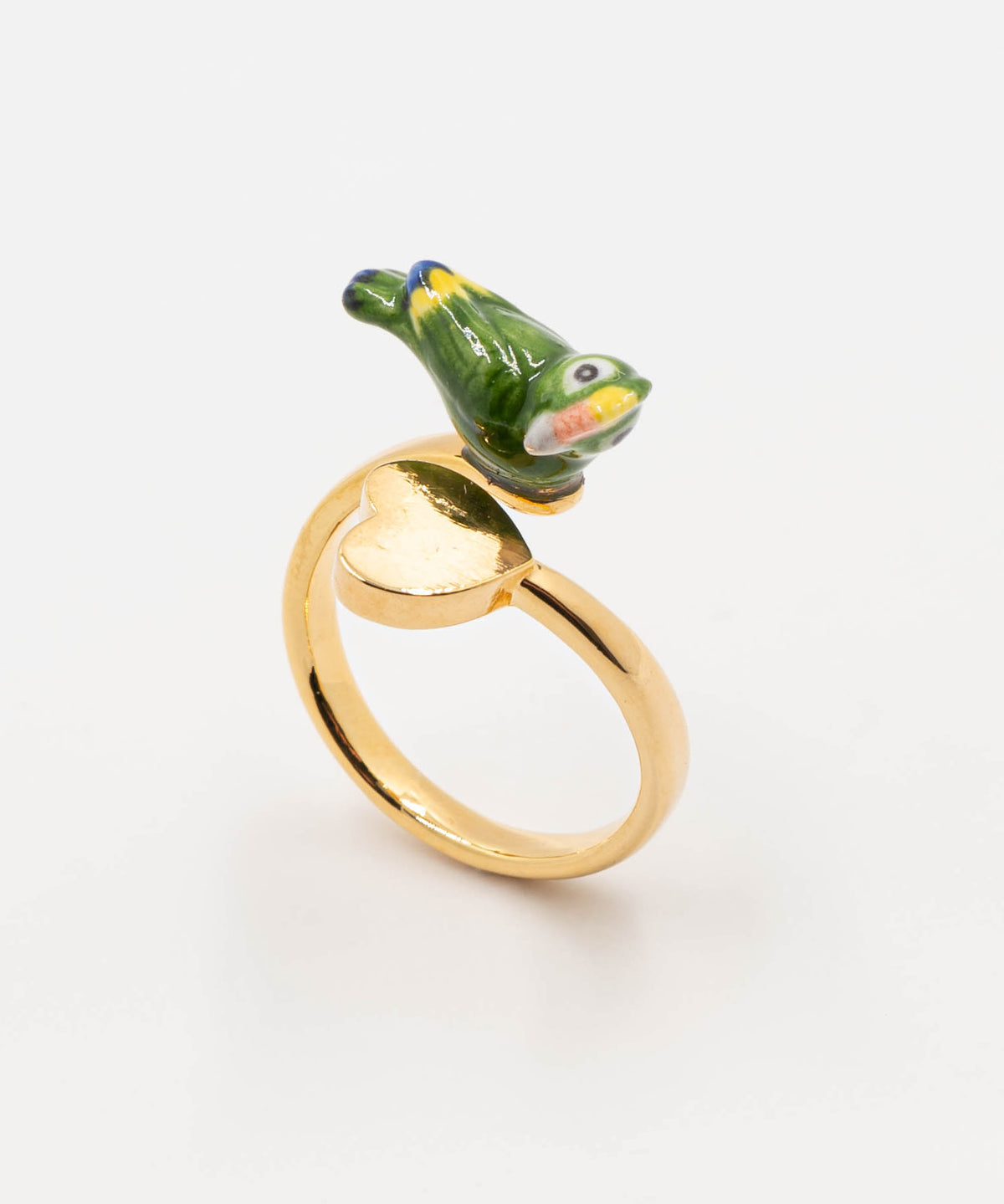 Bague perroquet vert